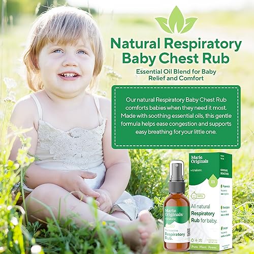 Miniatura 2 de Marie Originals Rub respiratorio natural para el pecho del bebé | Mezcla de aceites esenciales para bebés y niños pequeños con eucalipto, menta y