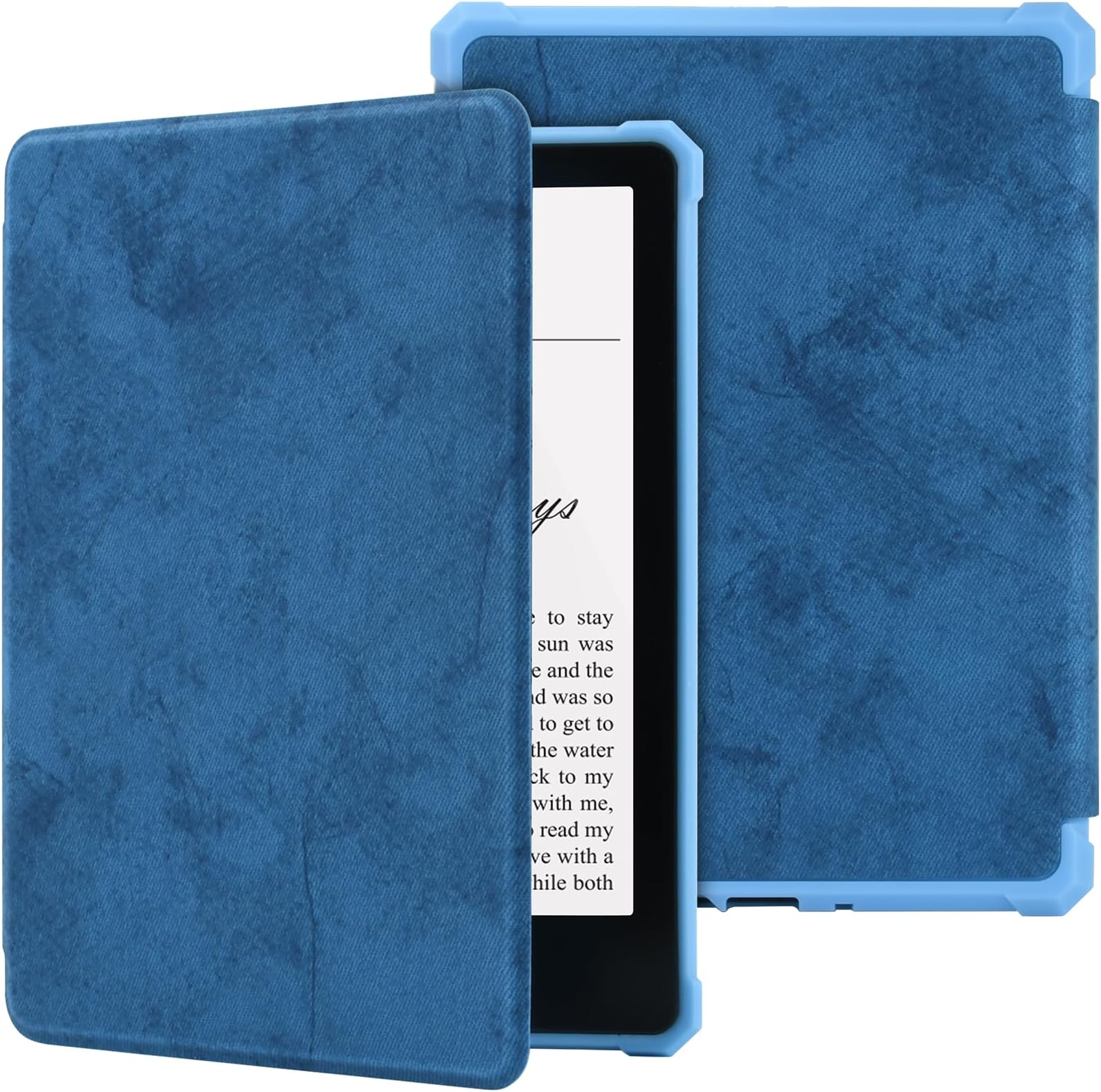 TQQ Case for 6.8" Kindle Paperwhite (11th Generation-2021) and Kindle Paperwhite Signature Edition, Light Shell Cover with Auto Wake/Sleep for Kindle Paperwhite 2021 E-Reader (Dark Blue)