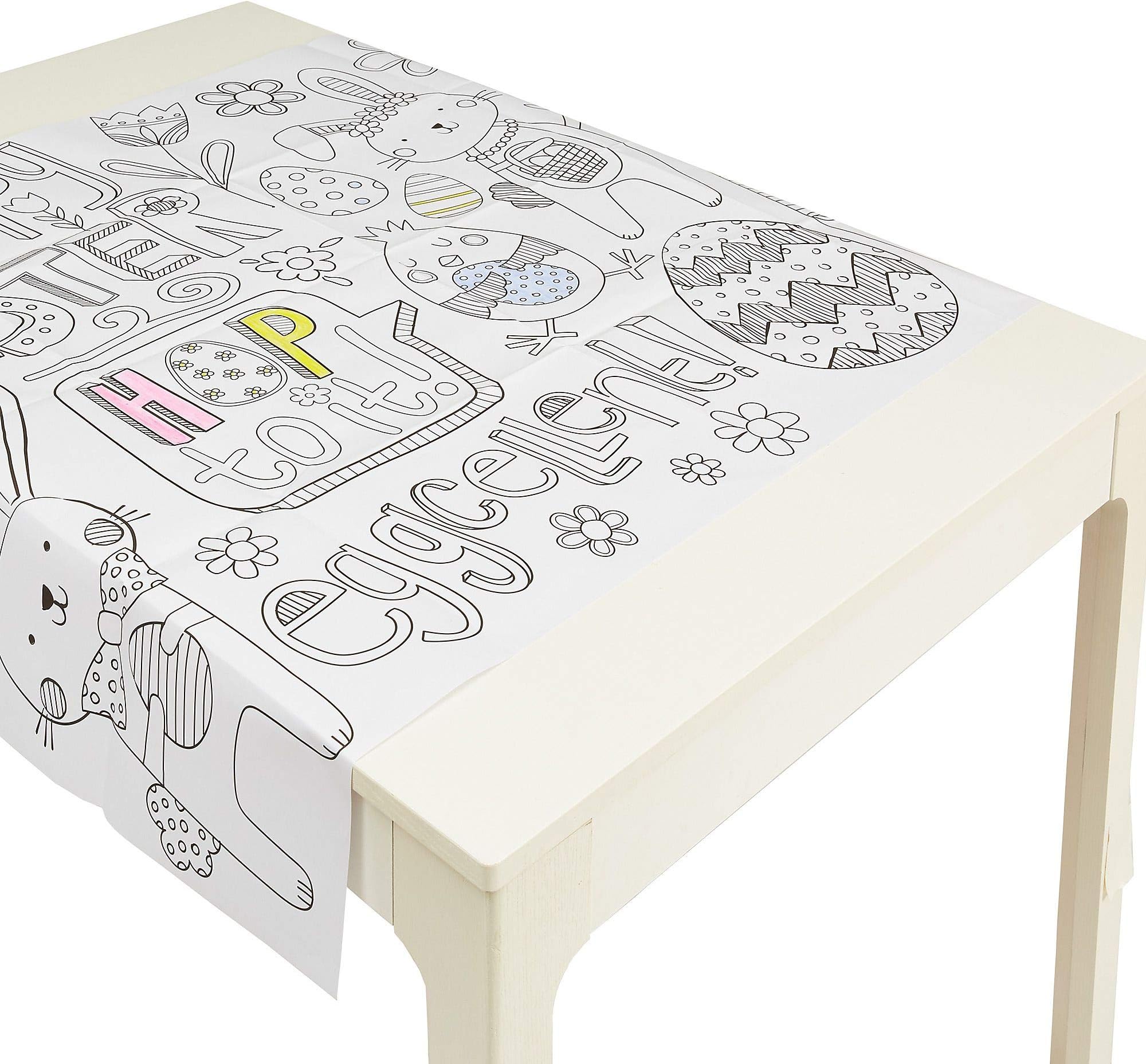 Easter Kids Coloring Paper Table Cover | 48" x 36" | 1 Pc
