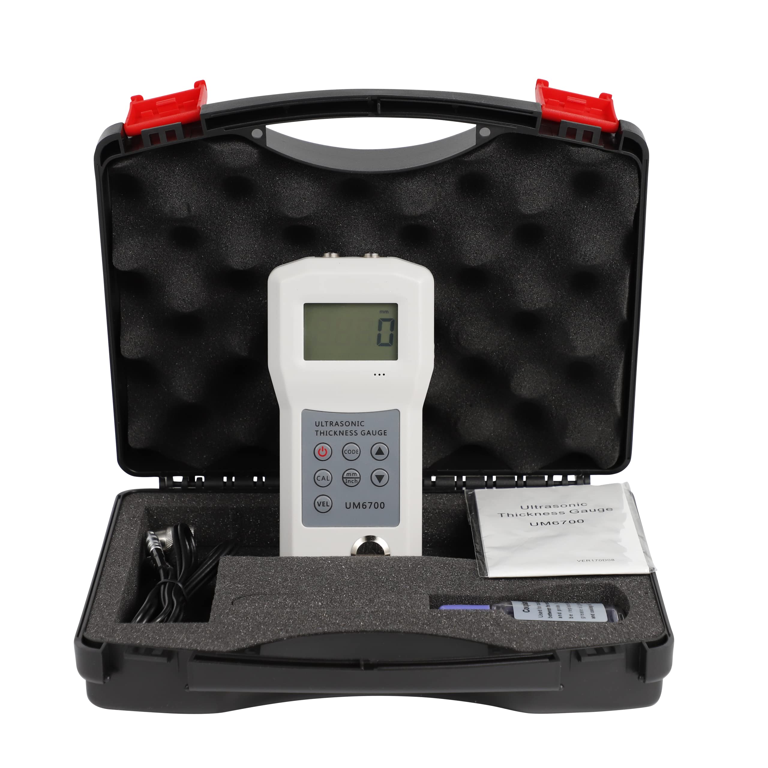 UM6700 Ultrasonic Thickness Gauge 1.0-280mm,0.05-11.8inch (in Steel)