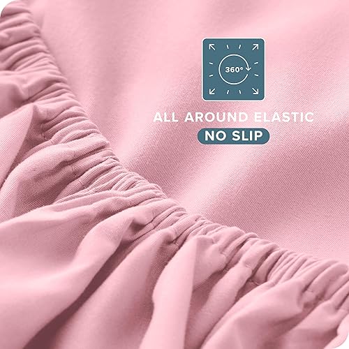 Miniatura 6 de Bare Home Juego de sábanas de microfibra ultrasuave de 1800 hilos, lujosas, doble cepillado, bolsillos profundos, ajuste fácil, juego de 4 piezas,