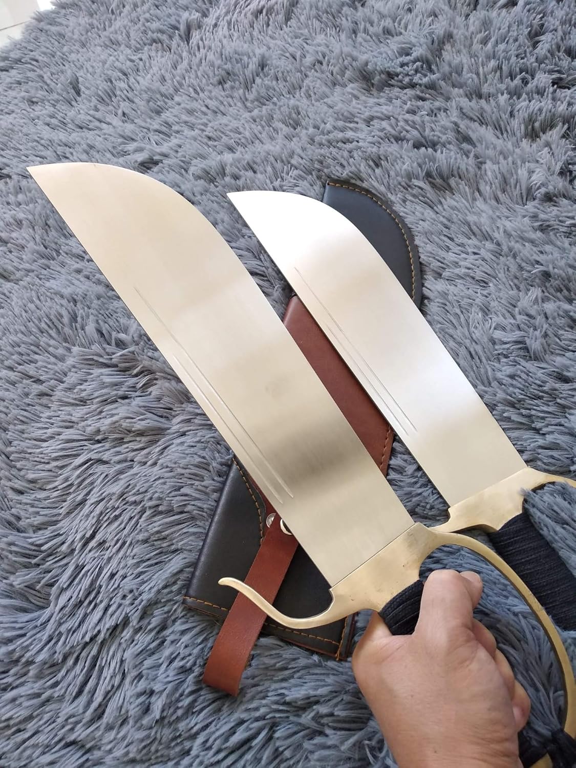 Lin Sword,Wing Chun Eight Cut Knife,Stainless Steel Blade,Leather,Brass