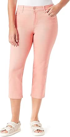 Vintage America Blues Women's Roll Cuff Capri Jeans - Mid Rise Slim Straight Leg Denim