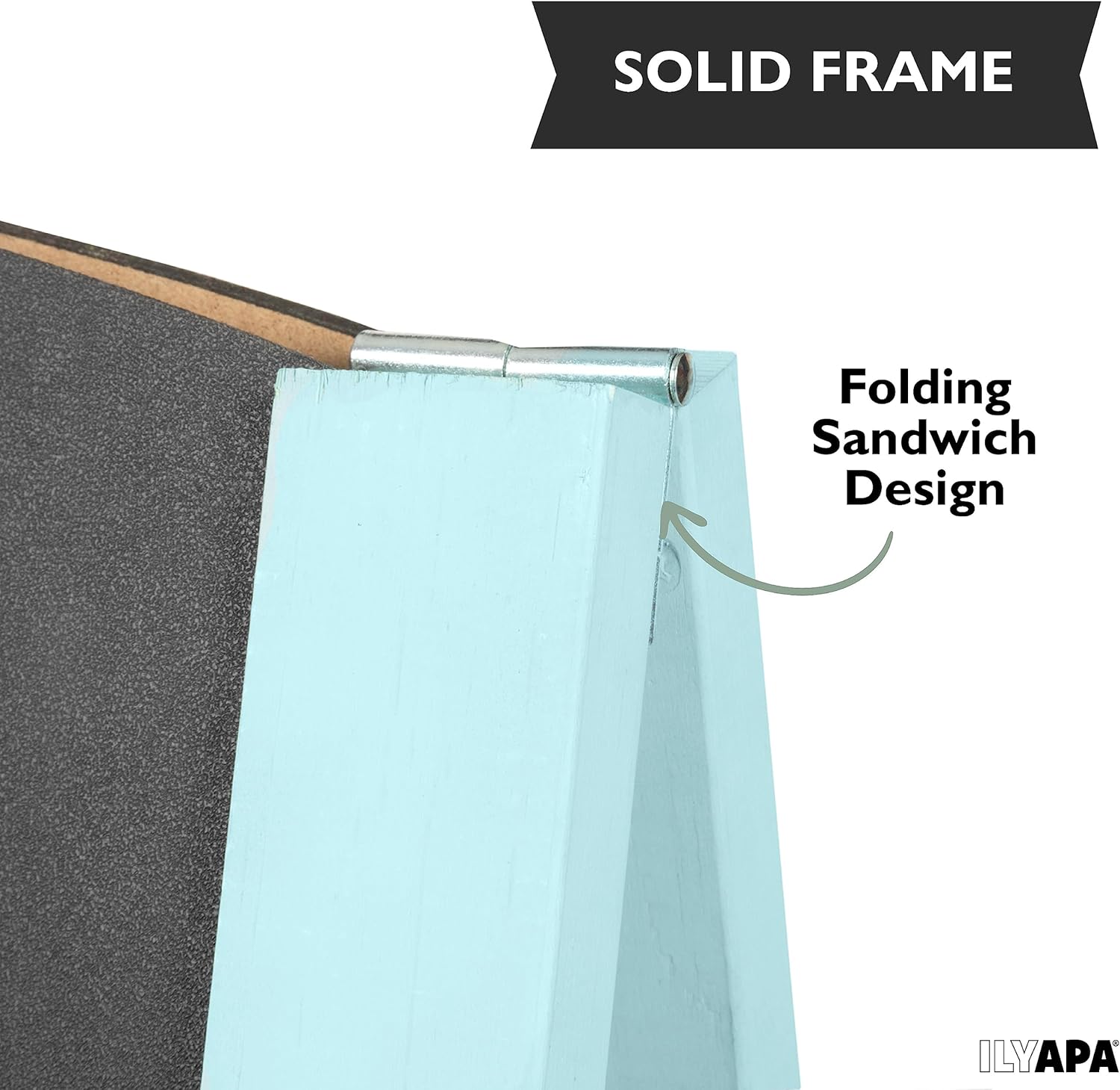 Ilyapa A-Frame Chalkboard Sidewalk Sign - Rounded Top Folding Menu for Restaurant, Business or Weddings, Office, Weddings - Seafoam, 18 x 32 Inches