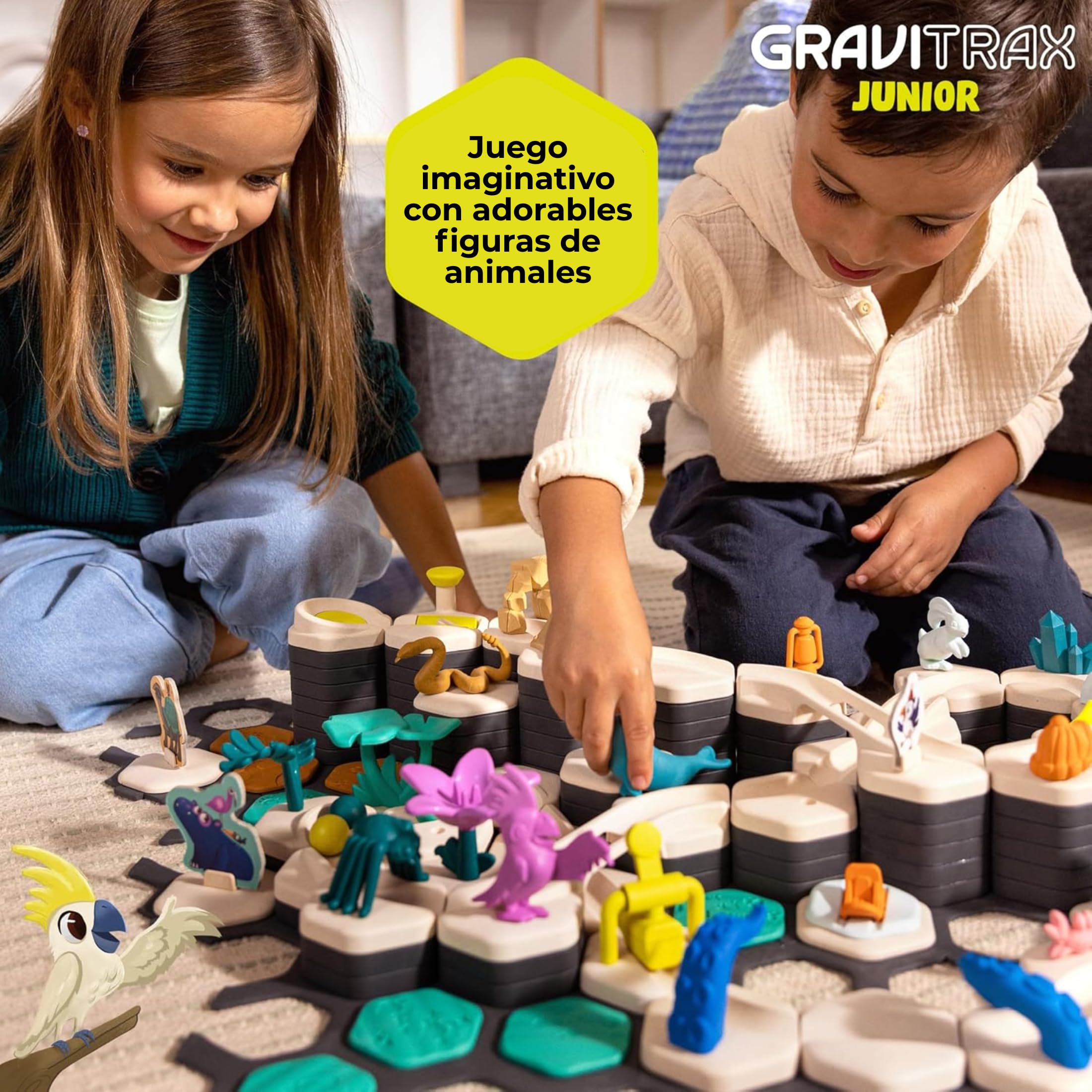 Ravensburger - Gravitrax Junior Starter Set L | Circuito Canicas con 100 Pieza | Rompecabezas Niños con Canicas | Juegos para Niños De 3 Años | Juegos Mesa Compatibles con Todos Los Gravitrax