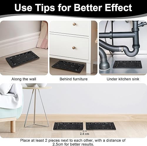 Miniatura 6 de Paquete de 16 trampas adhesivas para ratones, trampas resistentes para ratas en el hogar, interiores y exteriores, trampas de pegamento para