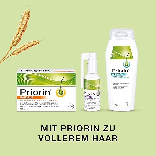 Miniatura 9 de Bayer Priorin Champú Champú para la caída del cabello Cabello seco y normal 6.8 fl oz6.8oz