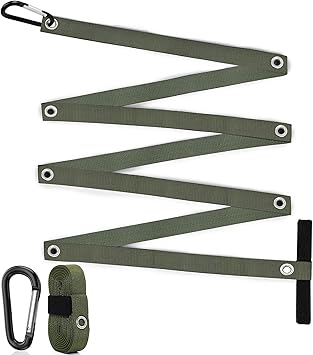 Amazon タープ延長ベルト 長くする 小川張り専用コネクションテープ キャンプ タープ 高強度 3 5m 耐荷重0 小川張り用テープロープ カラビナが付属 グリーン Goreson スポーツ アウトドア