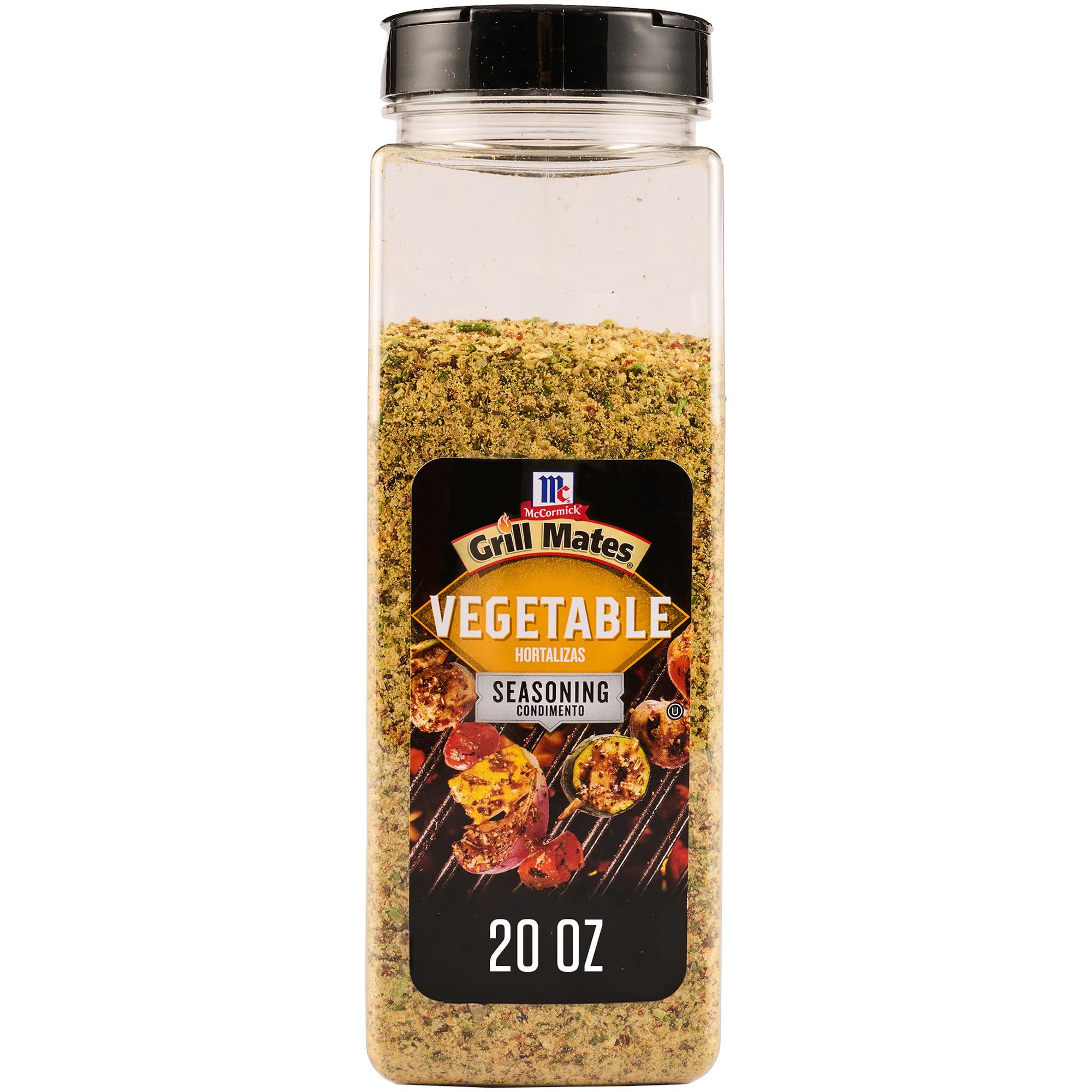 McCormick Grill Mates Vegetable Seasoning, 20 oz - One 20 Ounce Container Vegetable Seasoning Blend With Premium Blend of Spices, Perfect for Kabobs Roasted Vegetables and Pasta