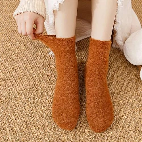 Miniatura 6 de TRENIS Ventilation Solid Socks Comfortable Socks Winter Warm Fluffy Bed Socks