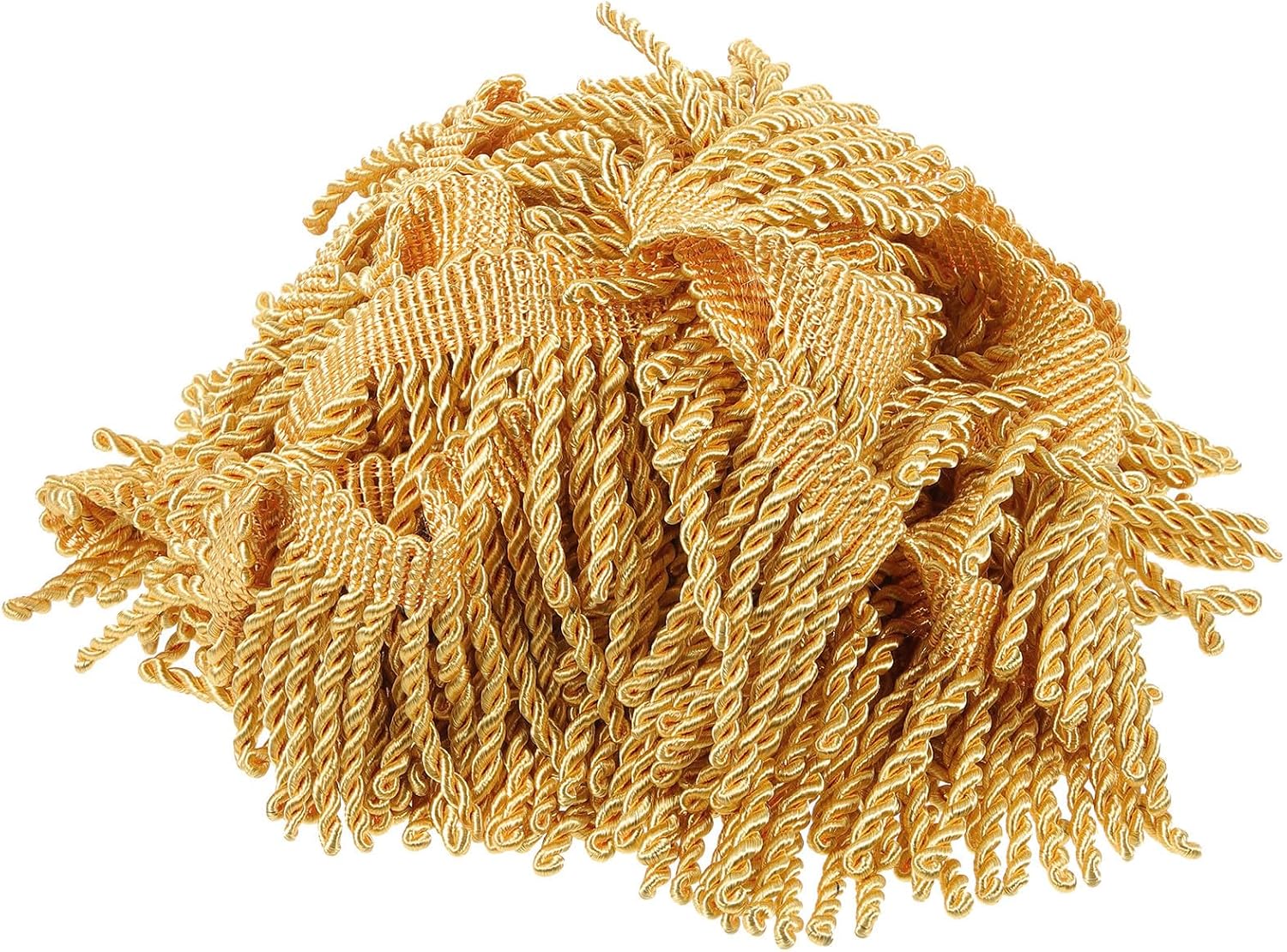 Gold Polyester Sewing Fringe Trim for Curtains and Cushions DIY