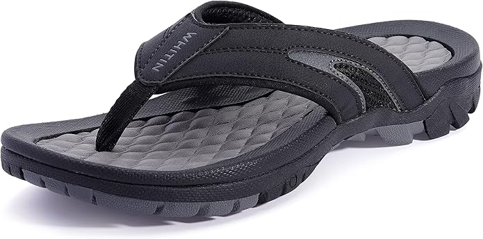 WHITIN Men's Flip Flops | Outdoor Thong Sandals | Arch Support | Slip Resistant