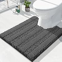 Vista 121 de Yimobra Tapetes de baño lavables, de chenilla súper suave y absorbente, para suelo y alfombra, de secado rápido, antideslizante, para bañera y Beige