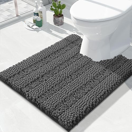 Miniatura 130 de Yimobra Alfombras lavables para baño, alfombra de baño de chenilla súper suave y absorbente para piso y alfombra, alfombra antideslizante de secado