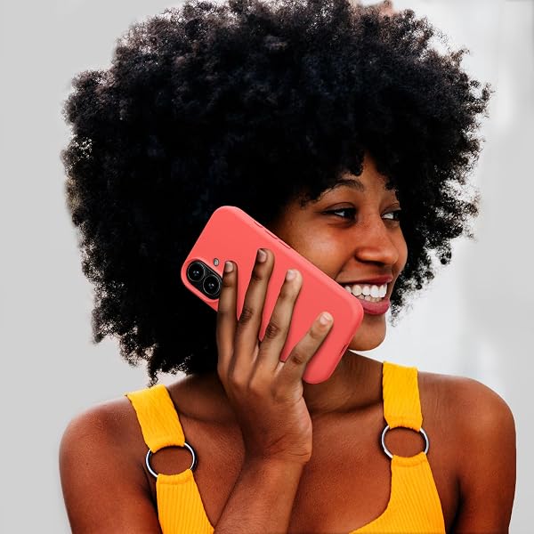 kwmobile Cover per iPhone 17 Custodia - Back Case per Smartphone in Silicone TPU - Protezione Gommata - corallo fluorescente - 5