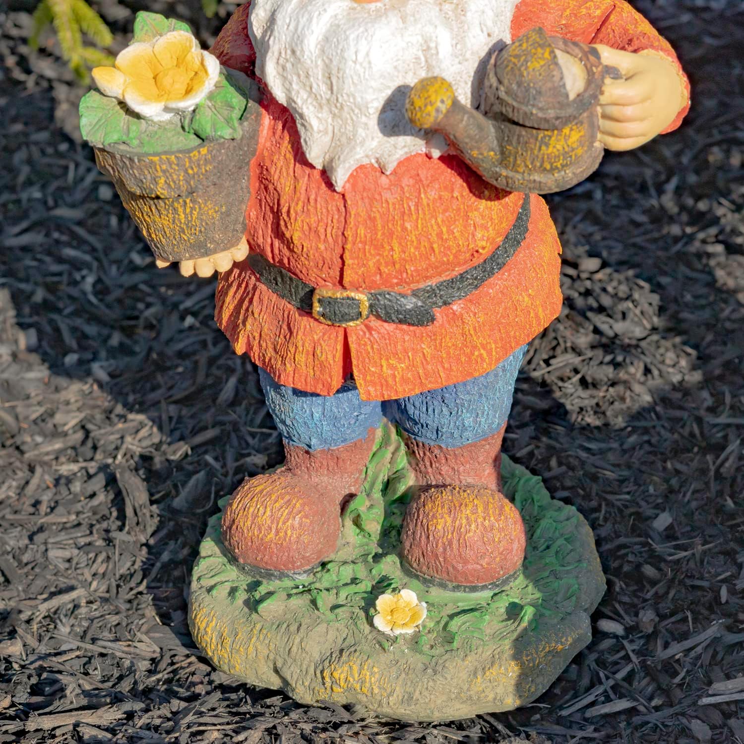 Zaer Ltd. Classic Spring Gnome Garden Statue in Assorted Styles (Gnome with Flower Pot)