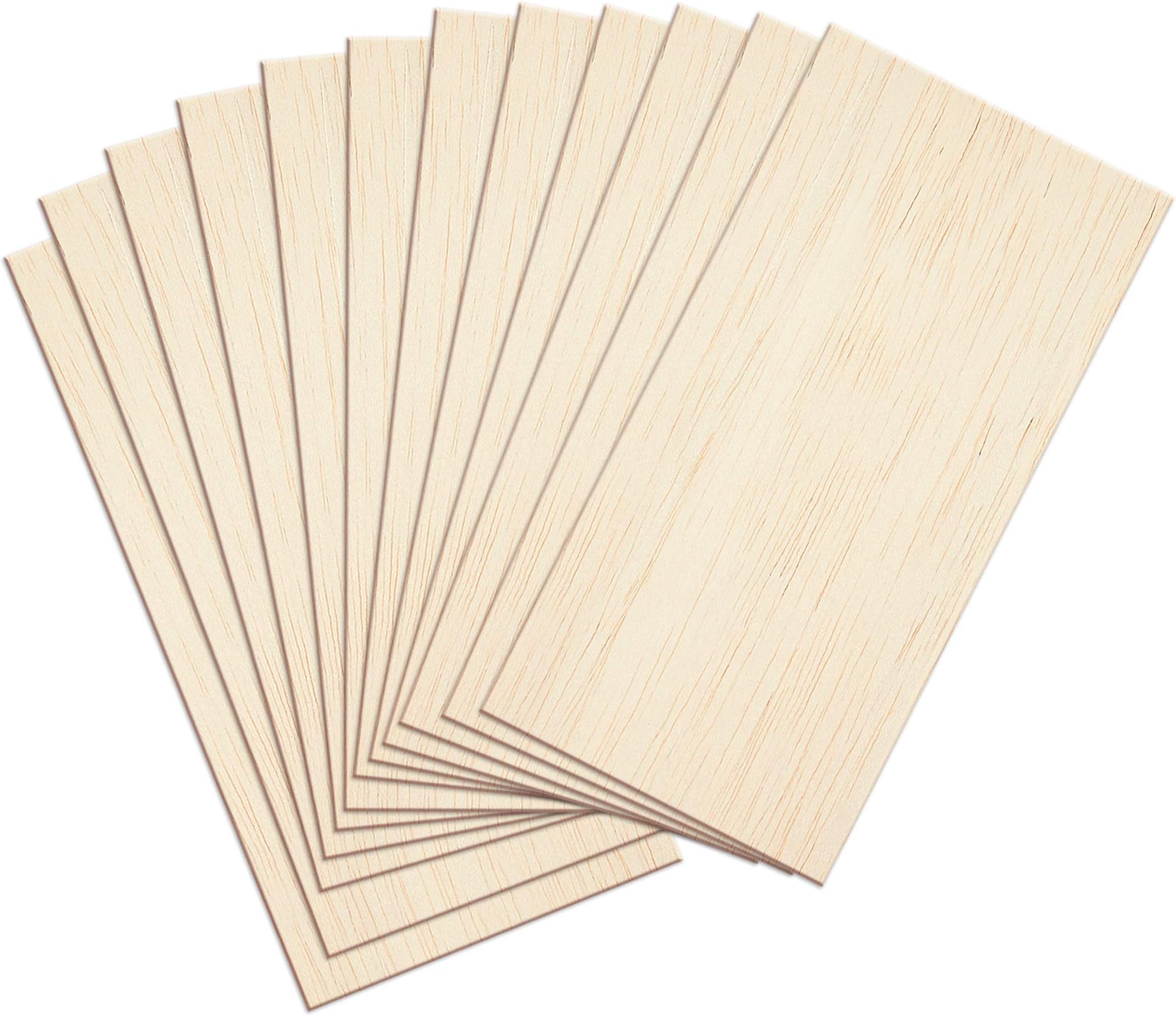 12 Sheets 8x4 Inch Unfinished Balsa Wood Sheets Thick for Crafts Hobby- 2mm Thick by Craftiff