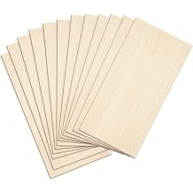 12 Sheets Unfinished Balsa Wood Sheets Thick for Crafts Hobby 200x100x2mm - by Craftiff