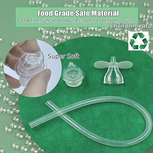 Miniatura 4 de Ventosa de nariz para bebé aspirador nasal con boquilla de succión de silicona súper suave para recién nacidos sin olor sin BPA dispositivo de