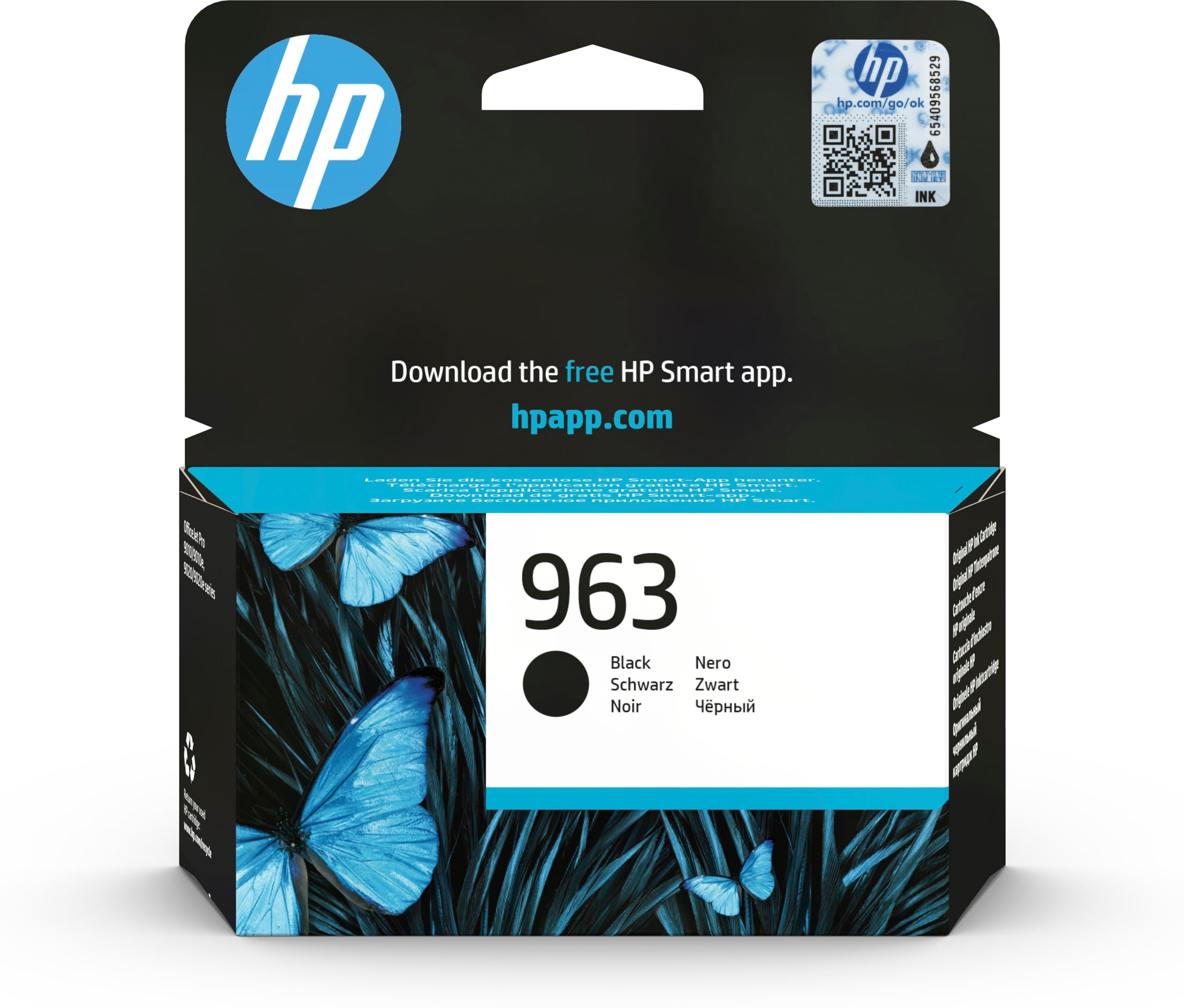 Hp 963 Black Original Ink Cartridge [3Ja26Ae] | Works With Officejet Pro 9010, 9013, 9020, 9023 Printers