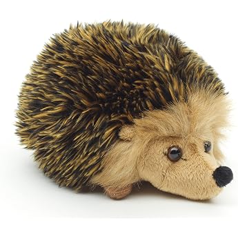 Uni-Toys - Hedgehog Golden Brown - 15 cm Length - Plush Forest Animal - Plush Toy Cuddly Toy