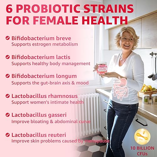 Miniatura 5 de NEVISS Paquete de 2 gomitas de mio-inositol y D-Chiro inositol y 1 paquete de gomitas llenas de suplemento de menopausia