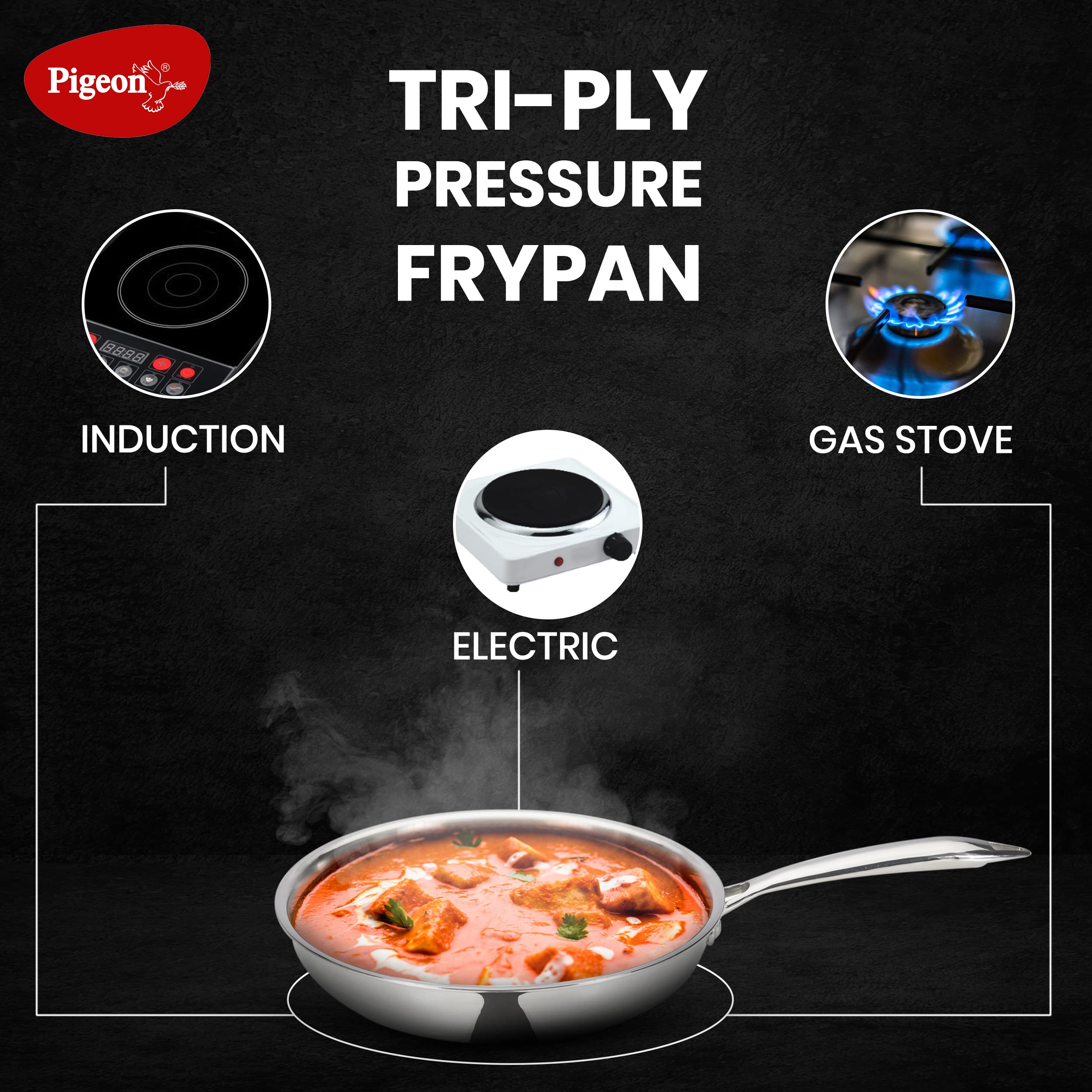 Pigeon Elite Stainless Steel Fry Pan -3