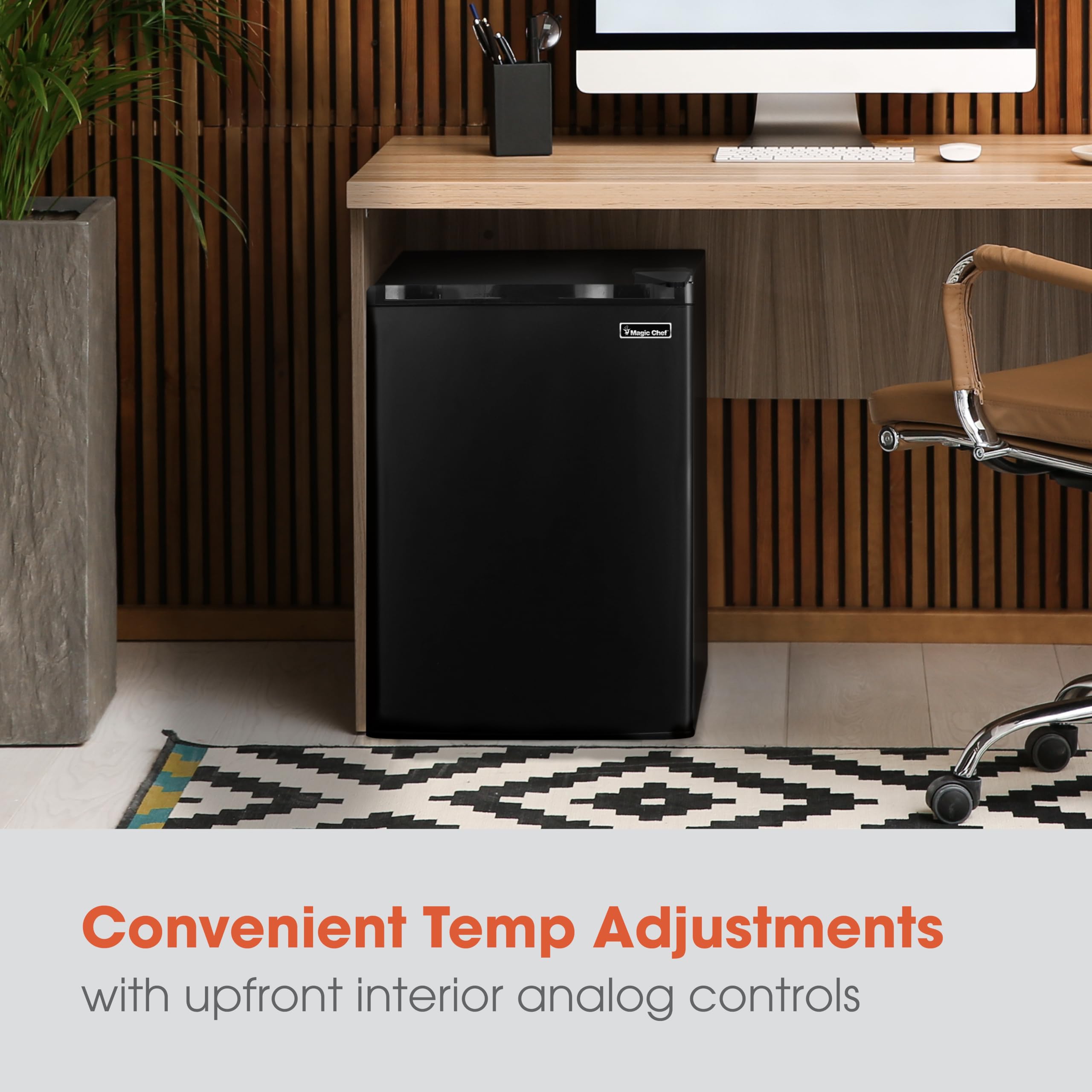 Magic Chef 4.4-cu. ft. Mini Fridge in Stainless Look, Small Compact Refrigerator with Freezer Compartment for Bedroom, Apartment, Dorm Room, Office on Fridge.com
