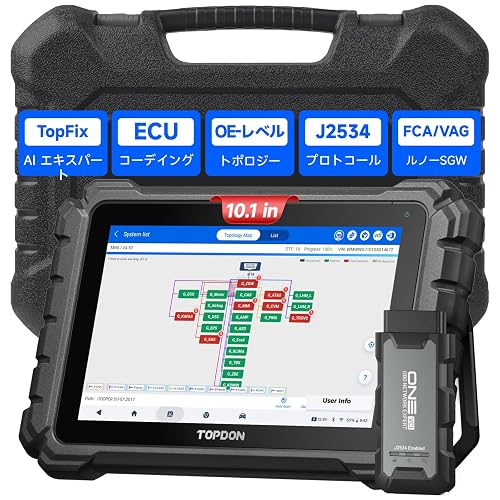 TOPDON ONE OBD2 ���ǵ���ECU�����ǥ��󥰡��ȥݥ������ޥåԥ󥰿��ǵ�50+�ü�ꥻ�åȵ�ǽ Ŭ���������ȯ�Բ�ǽ