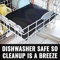 Vista 5 de Grillaholics Alfombrillas resistentes para parrilla - Juego de 2 alfombrillas para barbacoa diseñadas para durar - Haz la parrilla más fácil