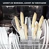 Home Hero Kitchen Knife Set with Sharpener - High Carbon Stainless Steel Knife Block Set with Ergonomic Handles (12 Pieces - Cream)