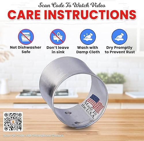 Miniatura 3 de Foose Brand Round Circle - Cortador de galletas de acero estañado de 1 pulgada, molde redondo para galletas