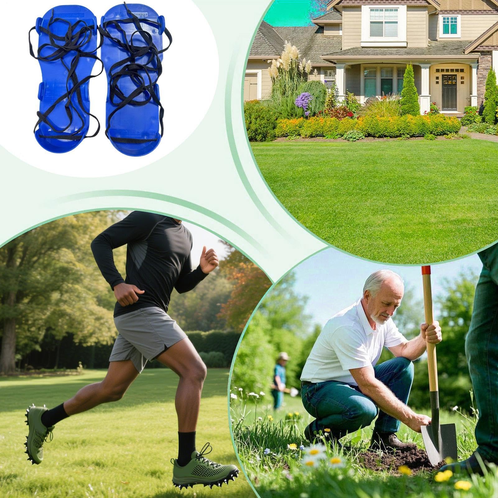 Genérico Zapatos De Aireación Ajustables y Ligeros | Herramienta de Jardín para Airear el Suelo para Exterior Jardín Patio Terraza Doméstico Comercial Jardineros Hombres