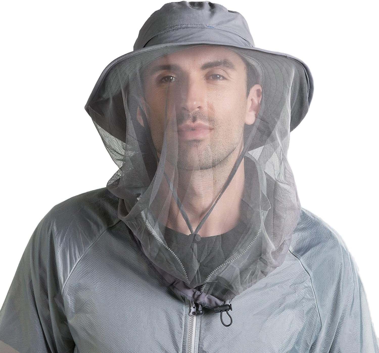 Fishing Hat Sun Protection Hat Mosquito Head Net for Outdoors Bucket Hat with Hidden Net Mesh - Image 5