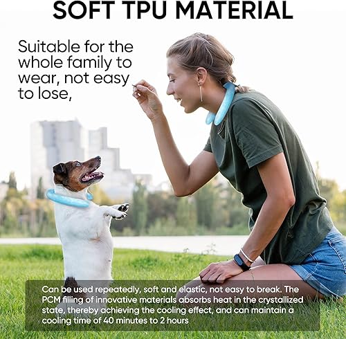 Miniatura 5 de AOONEG Enfriador de cuello, tubo de enfriamiento de cuello, enfriador de cuello de gel de hielo, enfriador de cuello reutilizable para el calor del