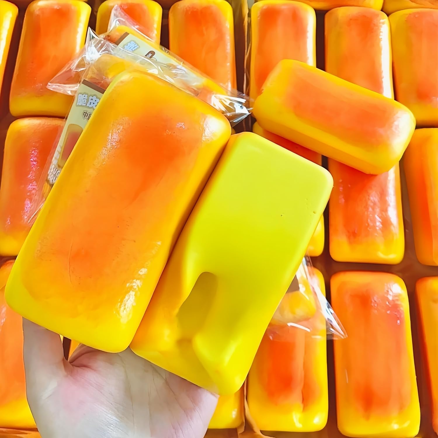 2-Pack Rice Cake Squishy - 5.5INCH Slow Rising Squishy Toys, Sticky Food Squishies, Sensory Stress Relief Squeeze Toys for Adults, Cute Fidget Toy Gift for Anxiety Relief