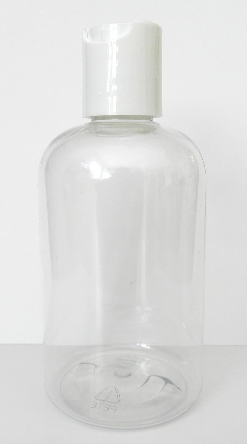4 oz PET Clear Boston Round Cosmetic Bottle with Smooth