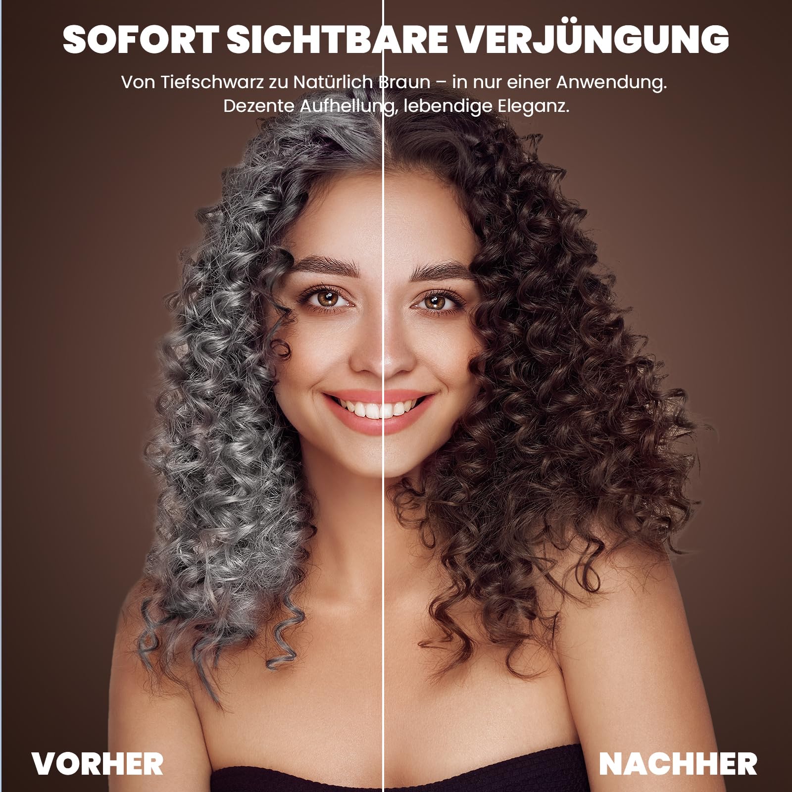 Dark Brown Hair Dye Shampoo Tinte para el cabello marrón oscuro 3 en 1 para hombres y mujeres, color vegetal natural, cobertura y cuidado, resultados de color instantáneos, champú para teñir el