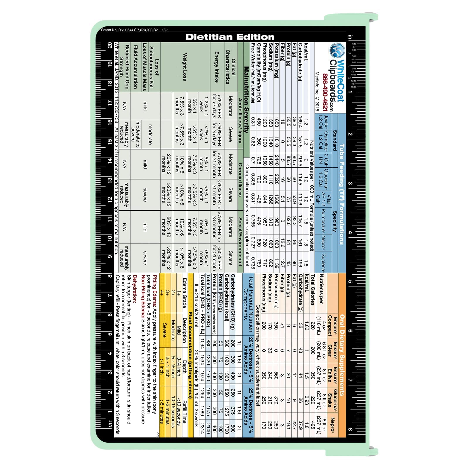 WhiteCoat Clipboard Mint Veterinary Medicine Edition, Whiteboard