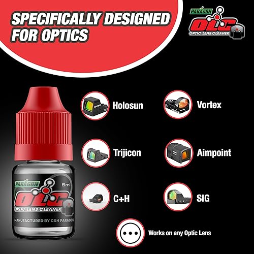 Miniatura 4 de C+H Paragon OLC - Limpiador de lentes ópticas  Limpiador de puntos rojos para miras de armas, lentes ópticas y visores