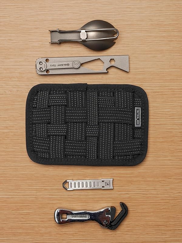 TACTICAL_GEEK EDC Organizer Board, Anti-Slip Elastic Woven Board, Utility Bag Insert Panel for Small Gear, Backpack Accessories (TCM11-S-Black) by TACTICAL_GEEK - Image 5
