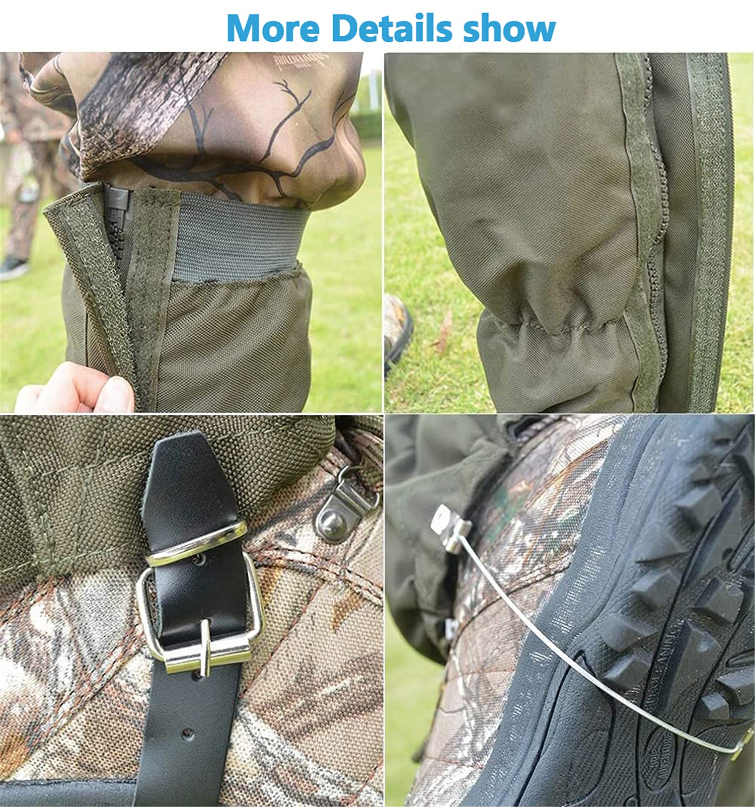 Razer Guêtres Serpent Pour Randonnée, Chasse – Protections Contre Les Morsures De Serpent Pour Bas Des Jambes Avec Sac De Rangement Tres Resistantes Reglables Et Legeres Pour Hommes Et Femmes