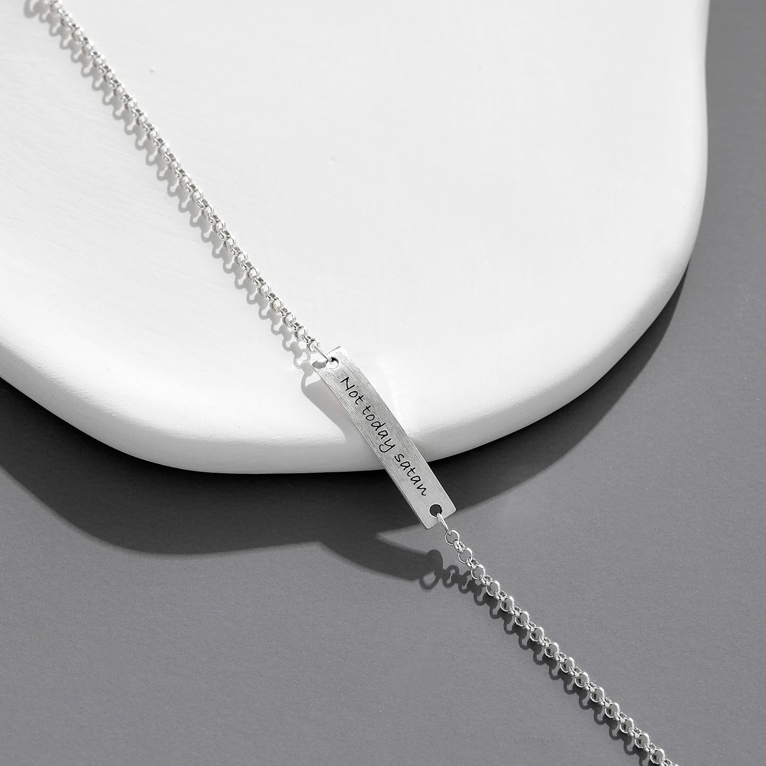 Not Today Satan Bracelet for Women, 925 Sterling Silver Christian Faith Statement Jewelry, Meaningful Gift for Her - Image 7