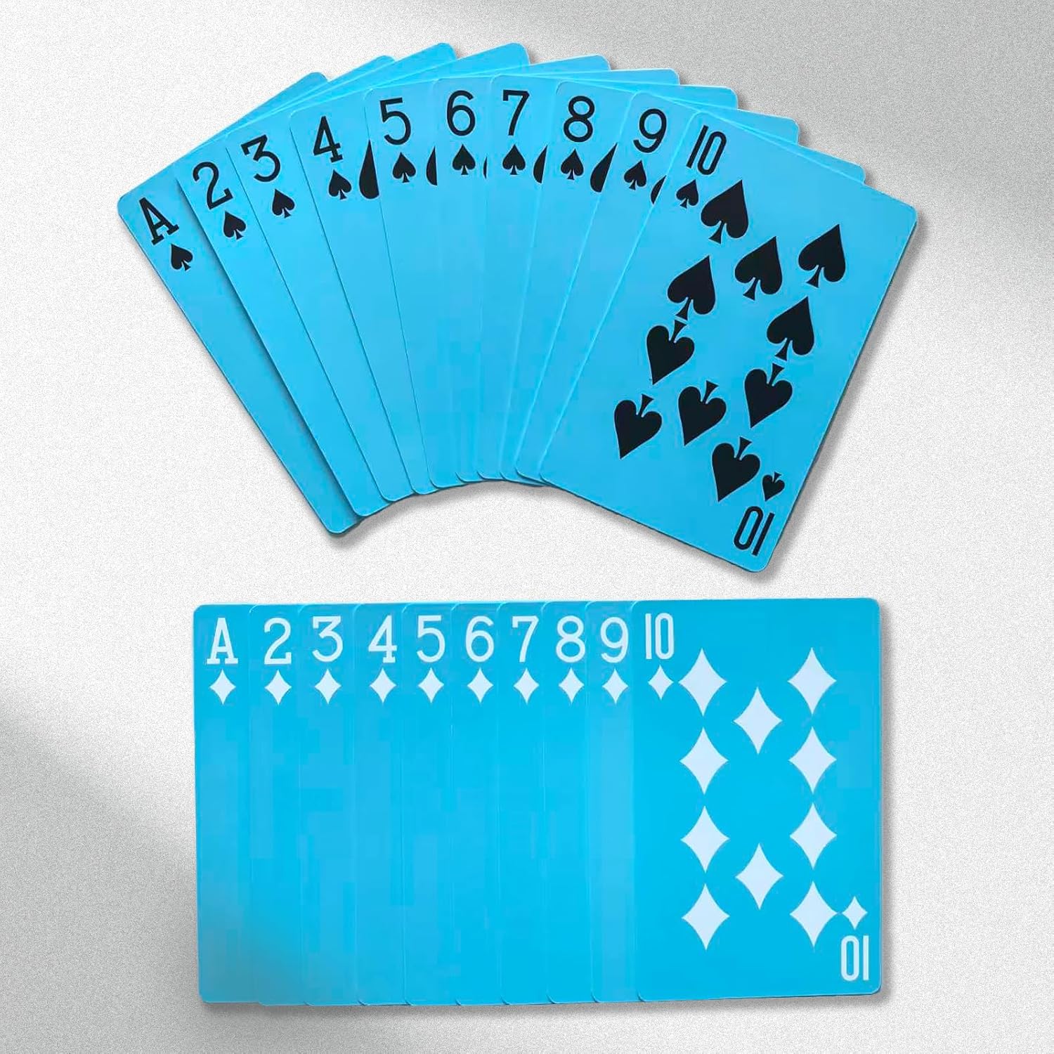 2 Decks Blue Playing Cards, Blue Deck of Cards, Easy to Shuffle, Paper Poker, Party Supplies, Gift Idea