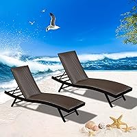 Vista 7 de Domi - Juego de 3 tumbonas para exteriores, de aluminio, acolchadas, de espuma de secado rápido, con respaldo ajustable para playa, piscina, césped