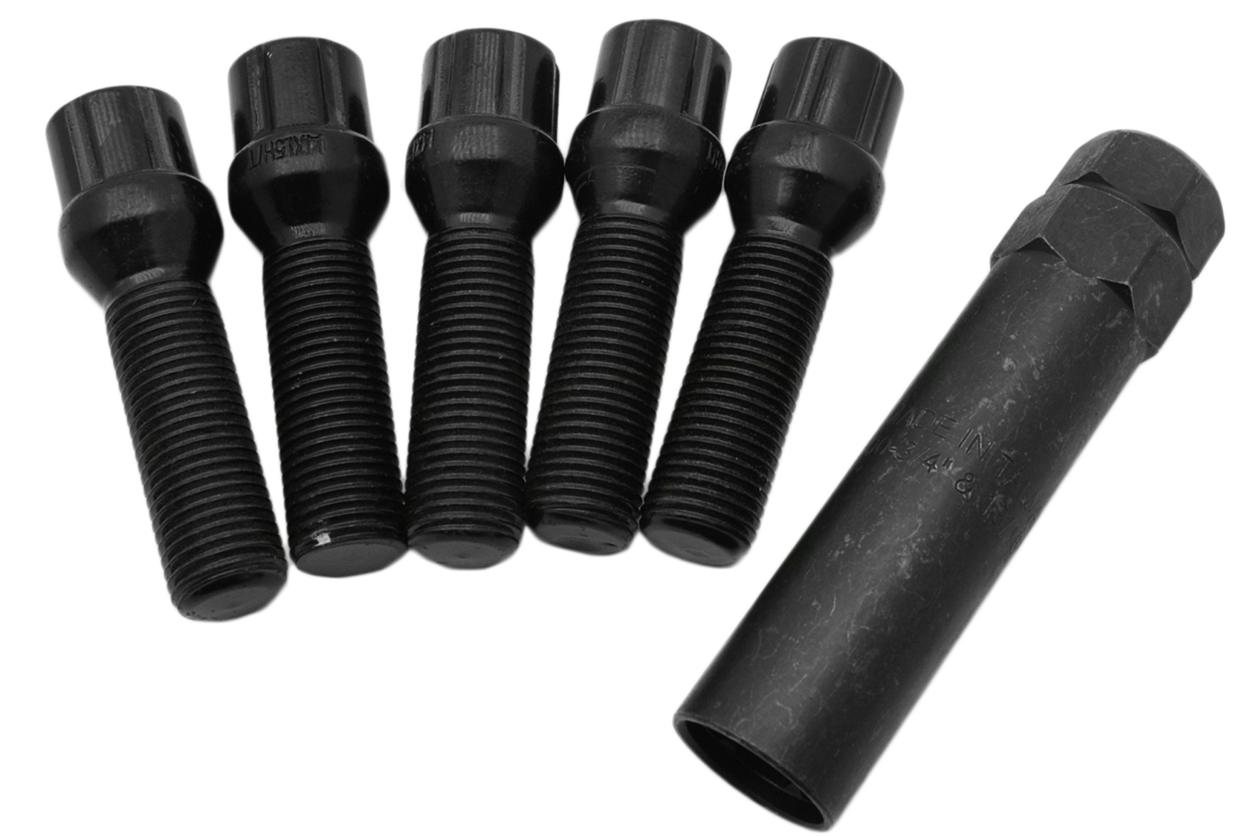 Buy 20 Pc Black 14x1.5B Spline Tuner Conical Lug Bolts for Aftermarket