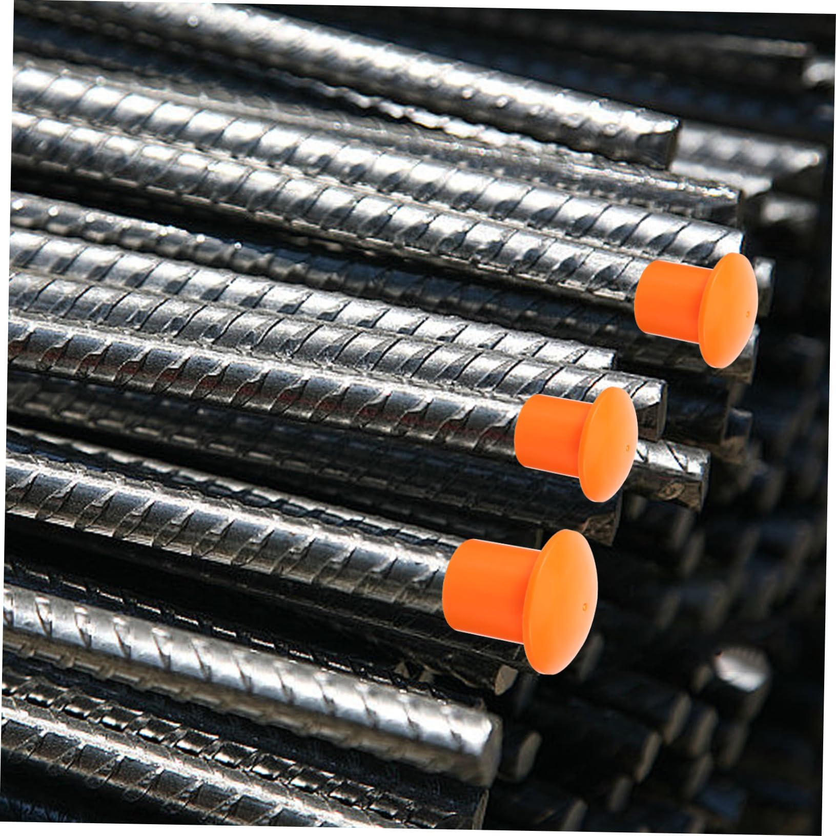 HEMOTON 40 Tapas Protectores De Barras De Refuerzo De Plástico 2.28 Pulgadas Tapas De Hongos Para Protección De Extremos Alta Visibilidad Seguridad Construcción
