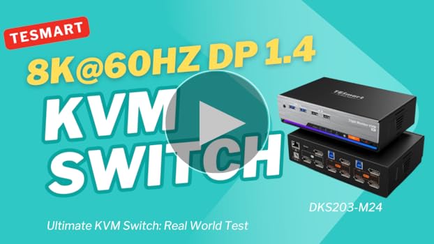 T*K様 DP接続 4K TESmart KVMスイッチ 2PC⇒1モニター＆キ Amazon.com: TESmart DisplayPort + HDMI KVM Switch 2 Monitors