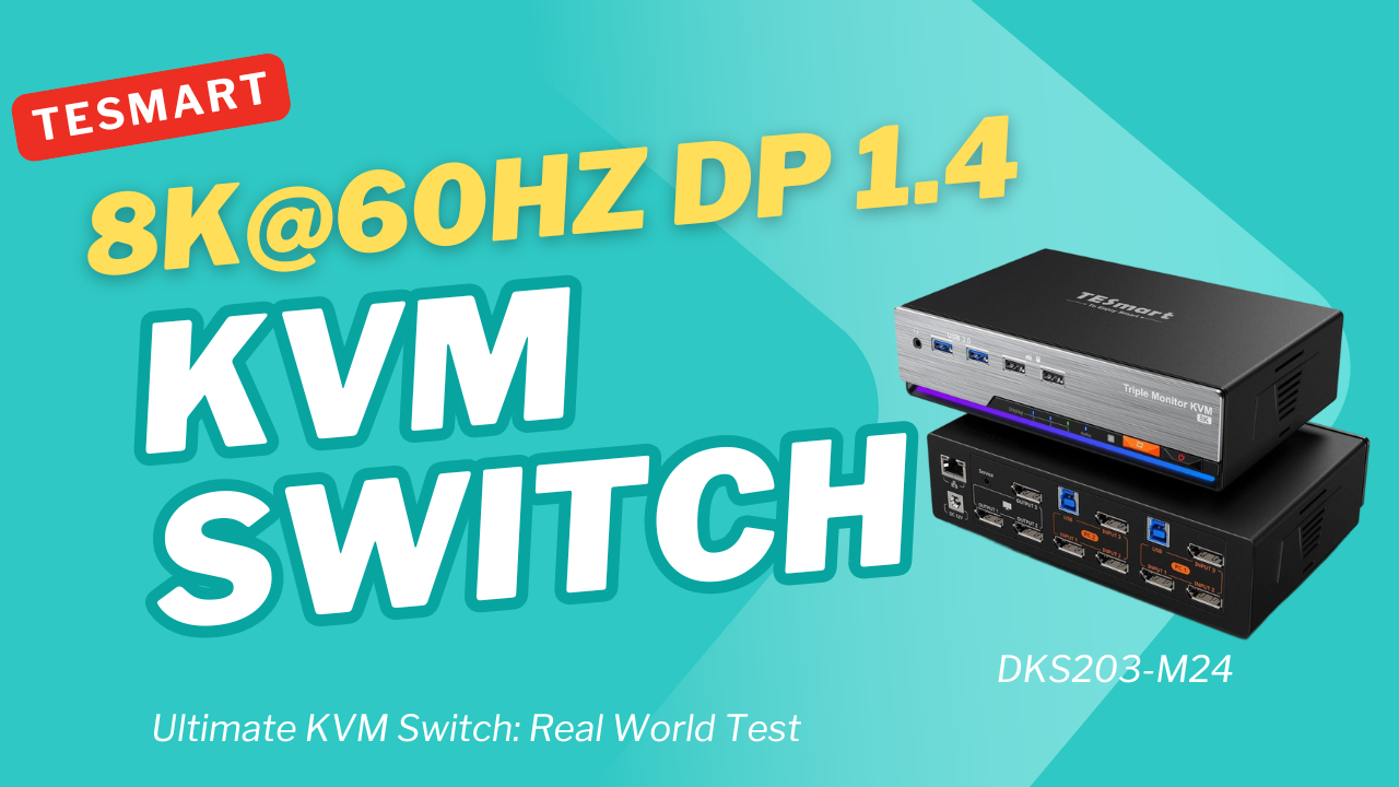T*K様 DP接続 4K TESmart KVMスイッチ 2PC⇒1モニター＆キ Amazon.com: TESmart 8K@60Hz DP KVM Switch 3 Monitors 2