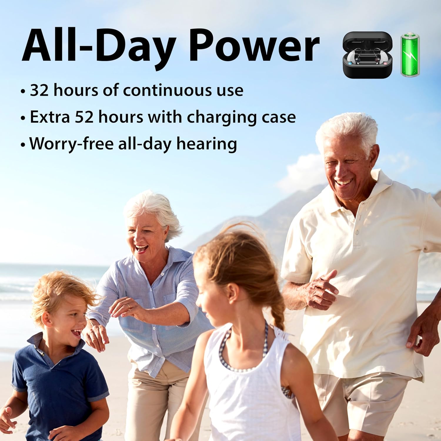 JVC OTC Hearing Aids for Seniors – AI Self‑Fitting with Tuned App, Rechargeable 84‑Hour Battery with Charging Case, Bluetooth Calls & Music, FDA‑Cleared, Comfortable Design - Image 3